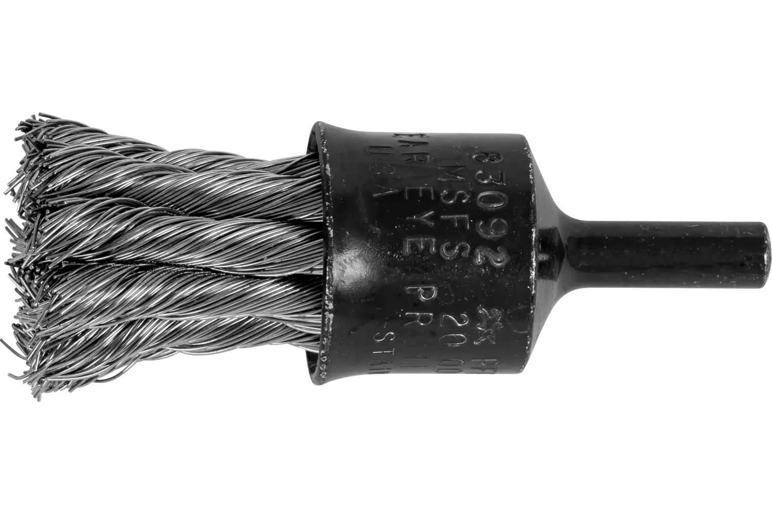 Picture of Pferd Knot Wire End Brush 3/4" Dia. Flared Cup .014 Stainless Steel 1/4" Shank